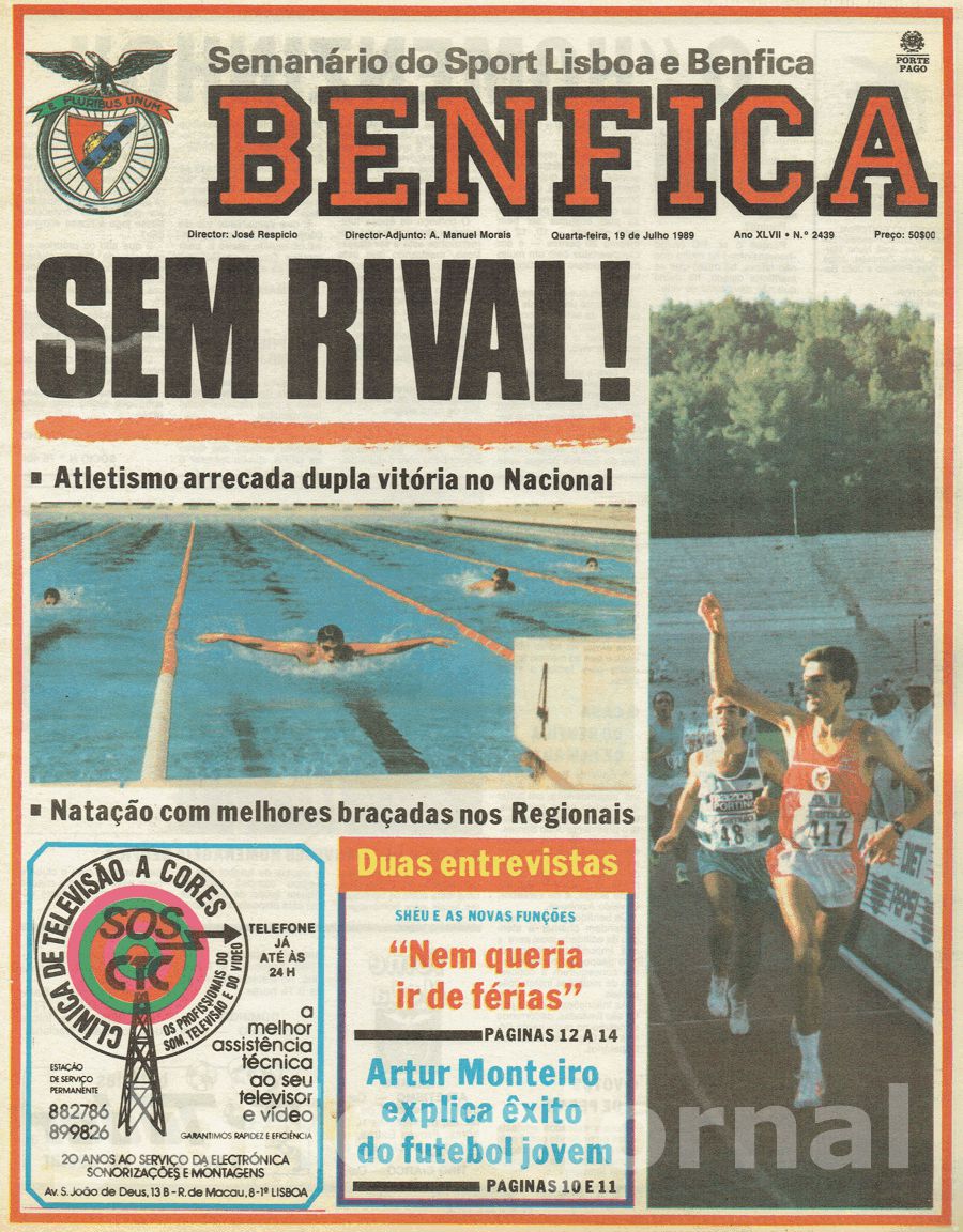 jornal o benfica 2439 1989-07-19